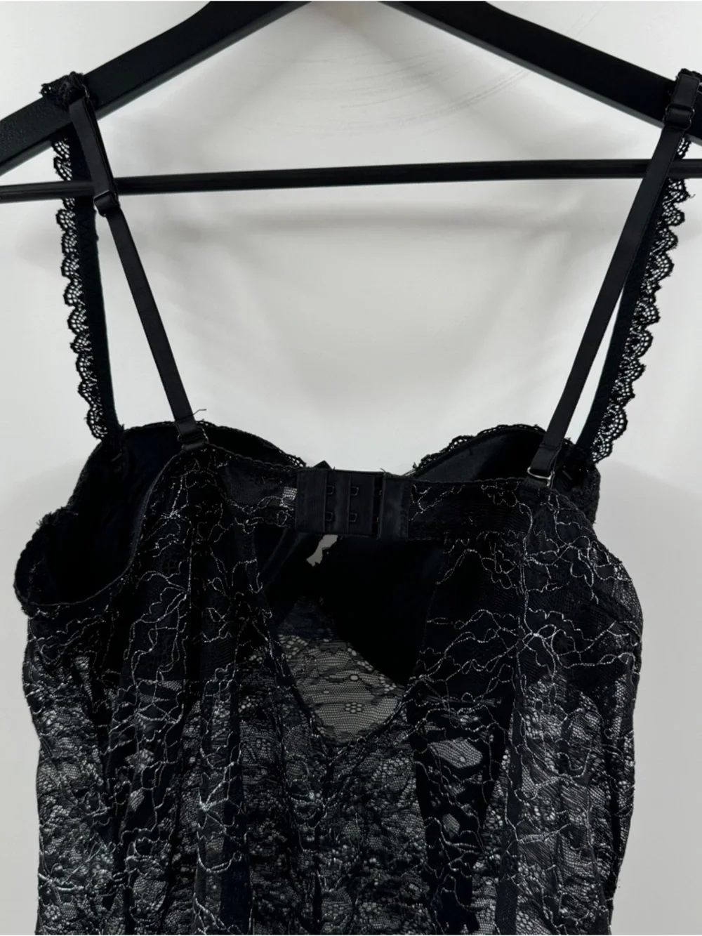 Cassandra Intimates Black Lace Fitted Dress – Women’s Large - Picture 8 of 9